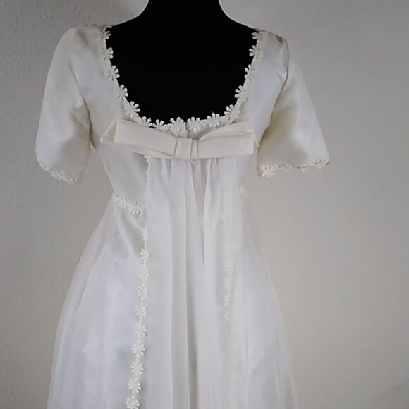 VTG Christine Gowns Panorama City California Wedding W Dress Sz 10 Ivory Color - Picture 3 of 16